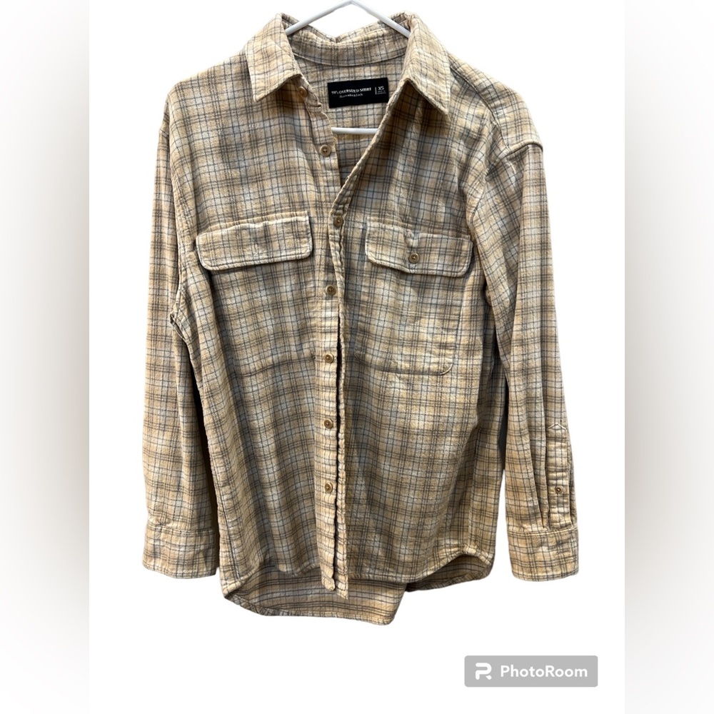 Abercrombie and Fitch Yellow Flannel Men’s(XS) Oversized